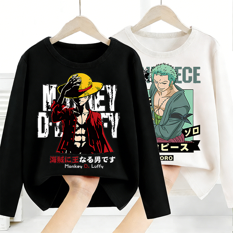 Base Layer Top - Einteiliges Langarm-Oberteil mit Anime-Aufdruck, Basisschicht-Shirt für