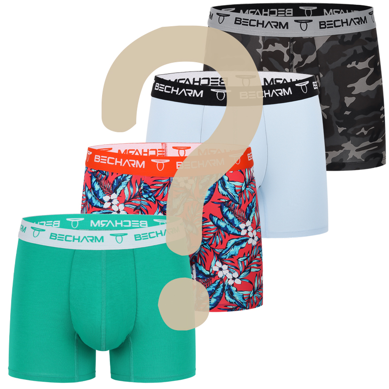 Boxer Brief Pack Cotton - 4er-Set Herren-Boxershorts Blind Box Herren-Shorts Herren-Slips