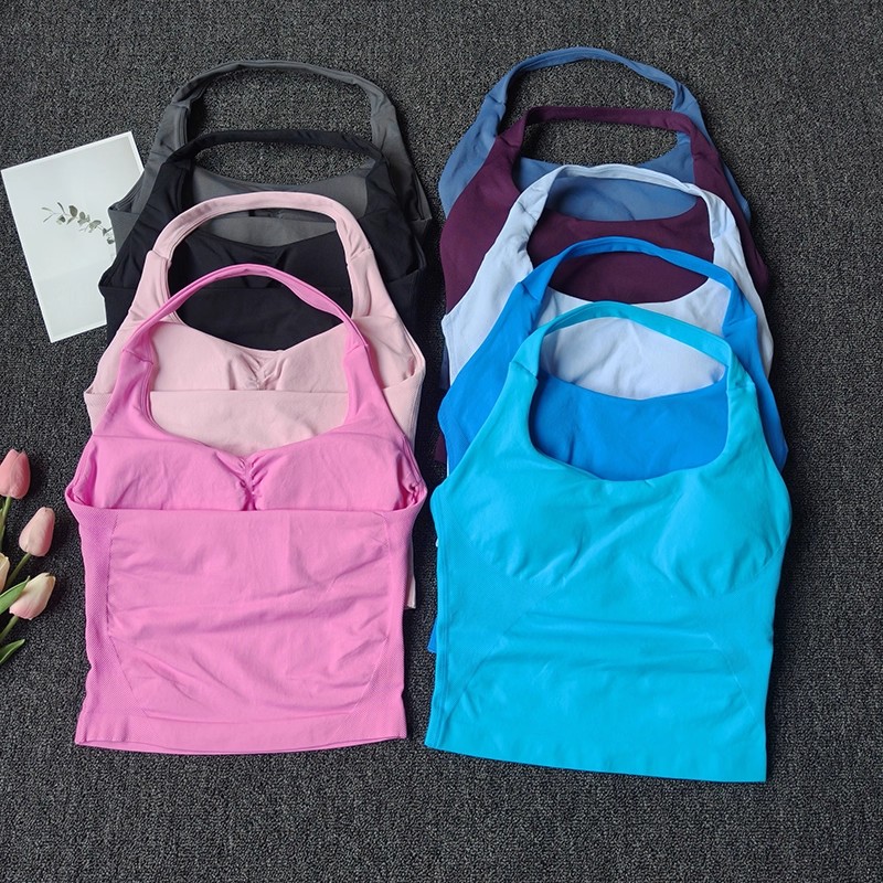 Suspender Tank Top - Nahtloses Neckholder-Top für Damen, Sportweste, Yoga,