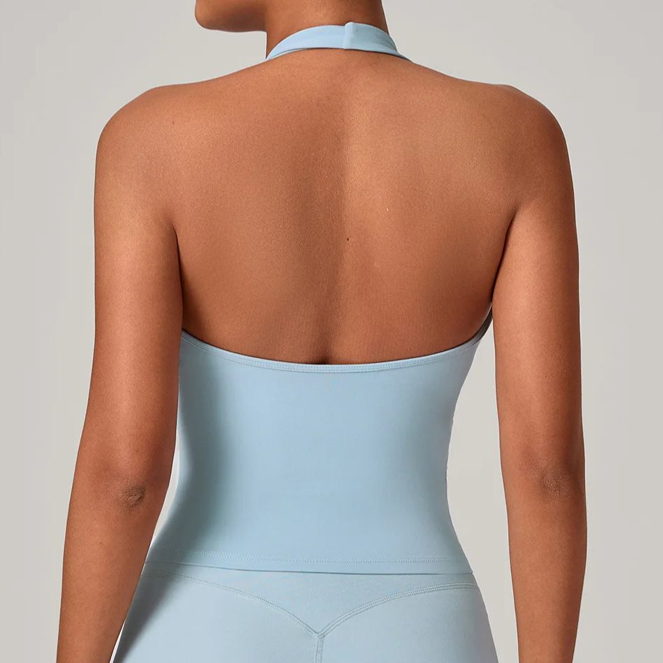 Quick Dry Underwear - Ningyu Yoga-Weste mit geknittertem V-Ausschnitt und