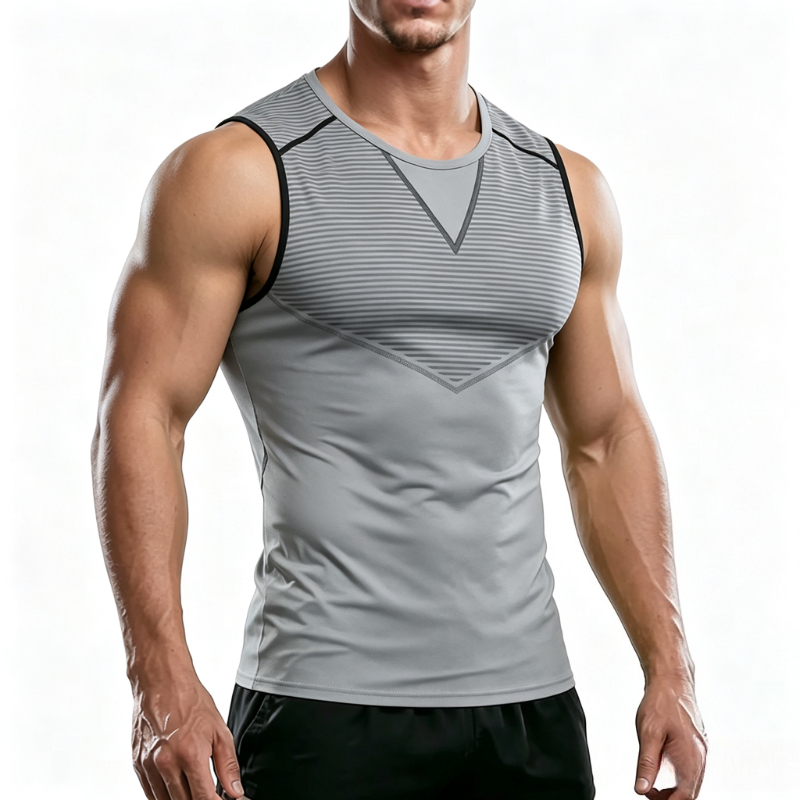 T Shirt Tight Fit - Umfassendes Training Ärmelloses T-Shirt für Herren