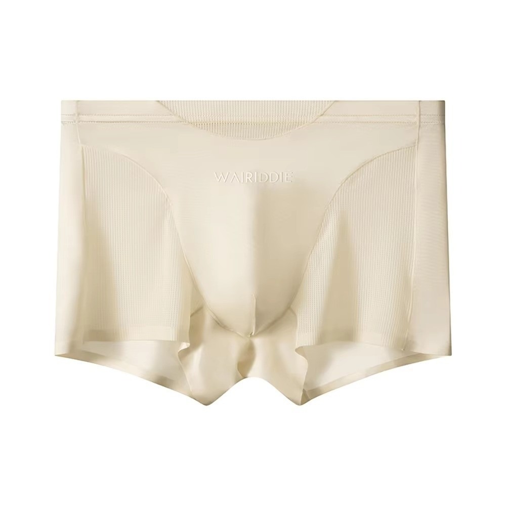 Mesh Sport Boxer - Einfache Mesh-Eisseide-Unterwäsche Nahtlose Mittelhohe Taille Kühle