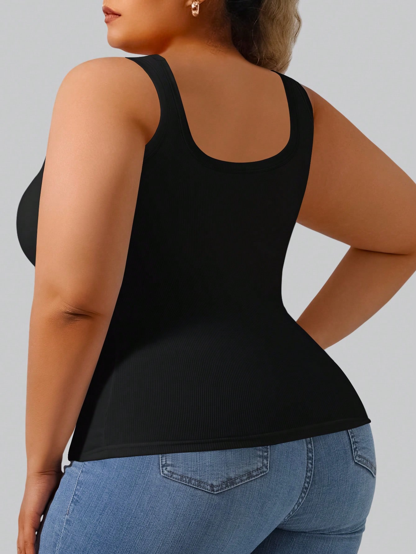 Übergröße Damen Hochelastische – Tank Top Ribbed Bewertung und Preis